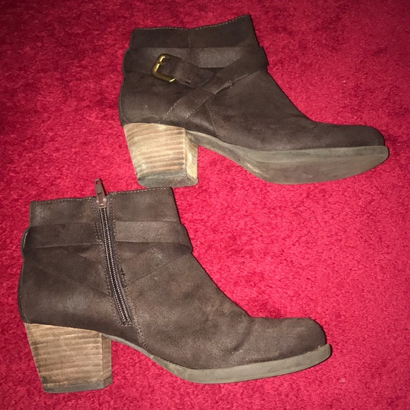 Suede Brown Booties - Picture 1 of 1